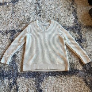 All Saints white over sized knit sweater size S